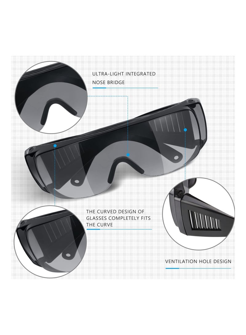 4 Pairs UV Resistant Safety Glasses Protective Eyewear, Tanning Goggles Glasses, Red Light Therapy Glasses,black Glasses Lab Protective Glasses Comprehensive Protection for Your Eyes