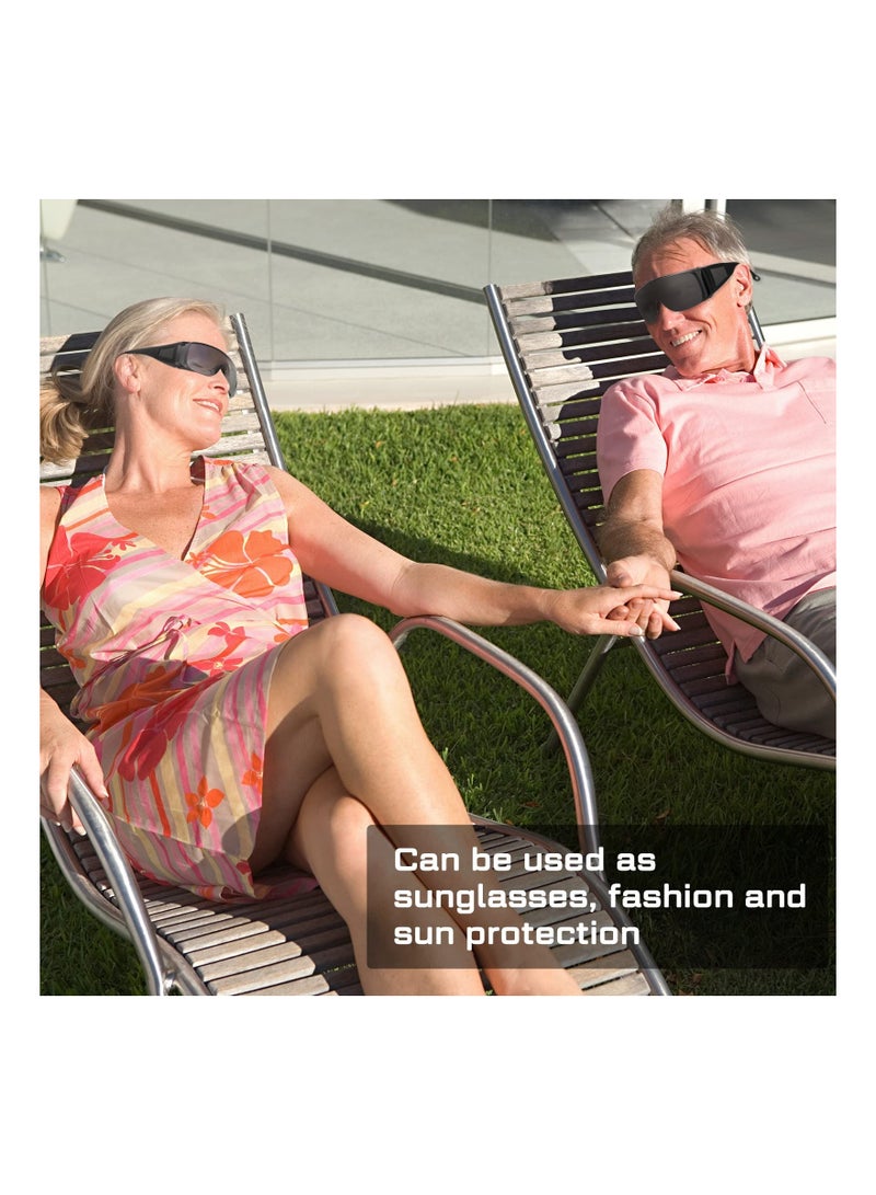 4 Pairs UV Resistant Safety Glasses Protective Eyewear, Tanning Goggles Glasses, Red Light Therapy Glasses,black Glasses Lab Protective Glasses Comprehensive Protection for Your Eyes