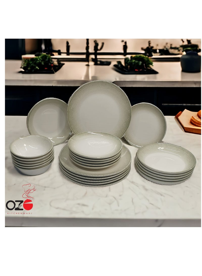 24 Pcs Porcelain Dinner Set - Made in Turkey