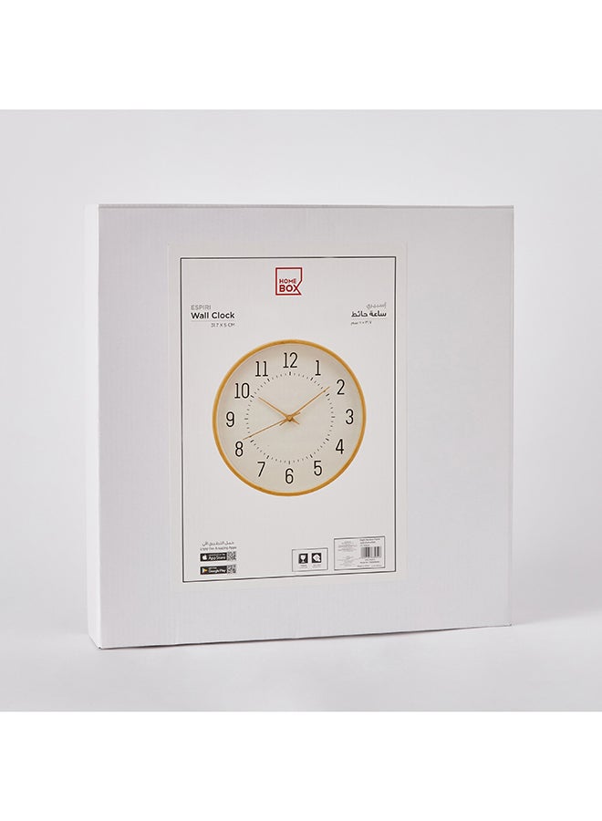 Espiri Bamboo Frame Wall Clock 31.7 x 31.7 x 5 cm
