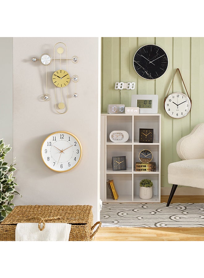 Espiri Bamboo Frame Wall Clock 31.7 x 31.7 x 5 cm