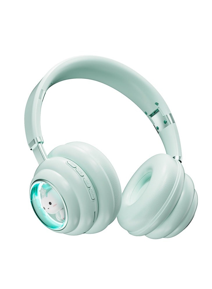 KE-30 Wireless Headset Over-Ear Headphones Bluetooth Pc Gaming Headphones Green