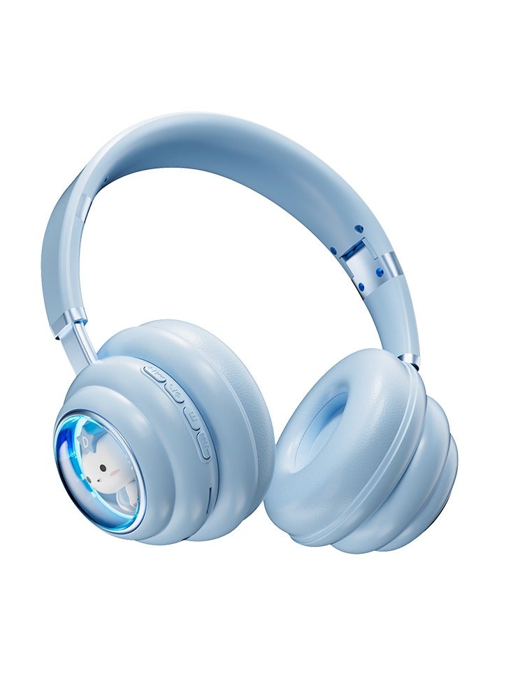 KE-30 Wireless Headset Over-Ear Headphones Bluetooth Pc Gaming Headphones Blue