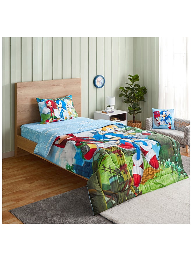 Sonic the Hedgehog 2-Piece Twin Comforter and Pillowcase Set 160x220 cm