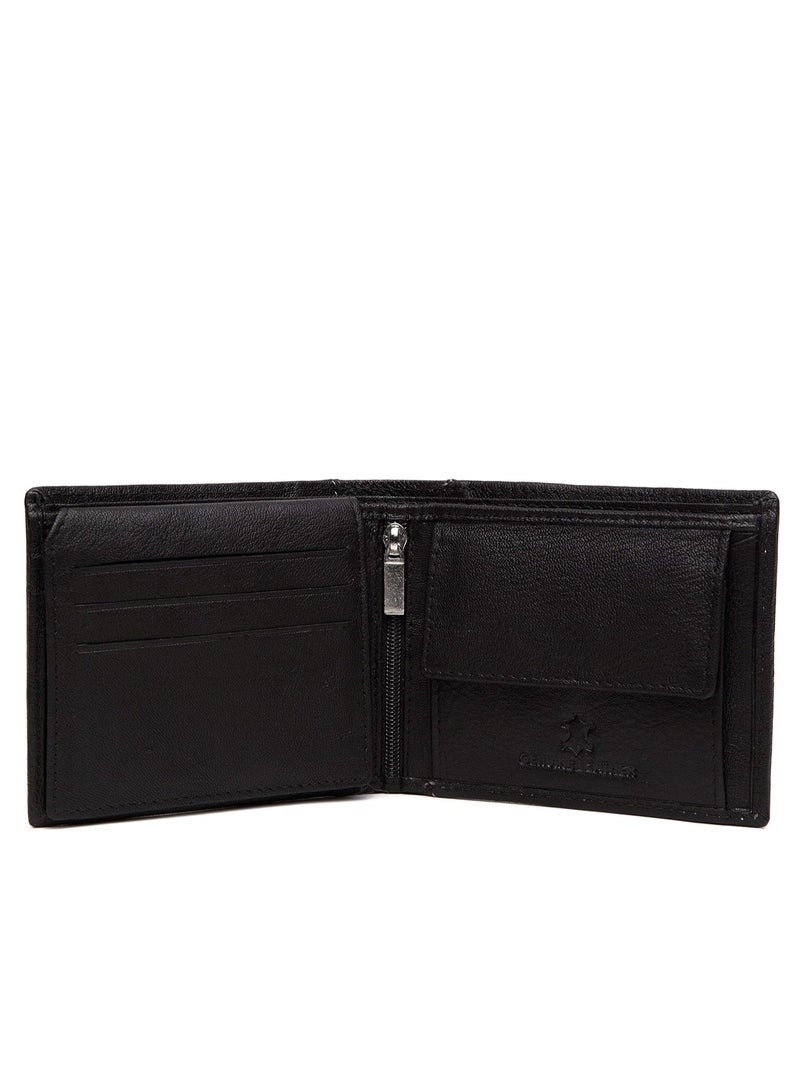 Black Leather Men's Wallet (WH1255)