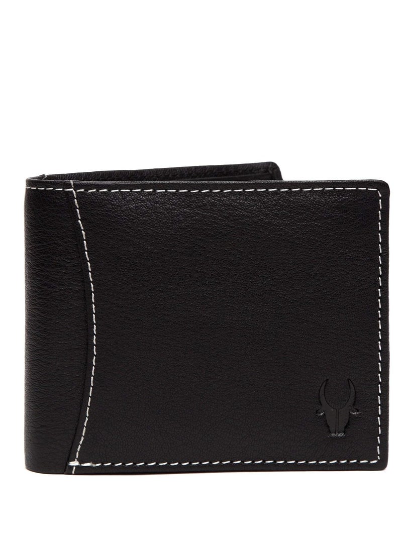 Black Leather Men's Wallet (WH1255)