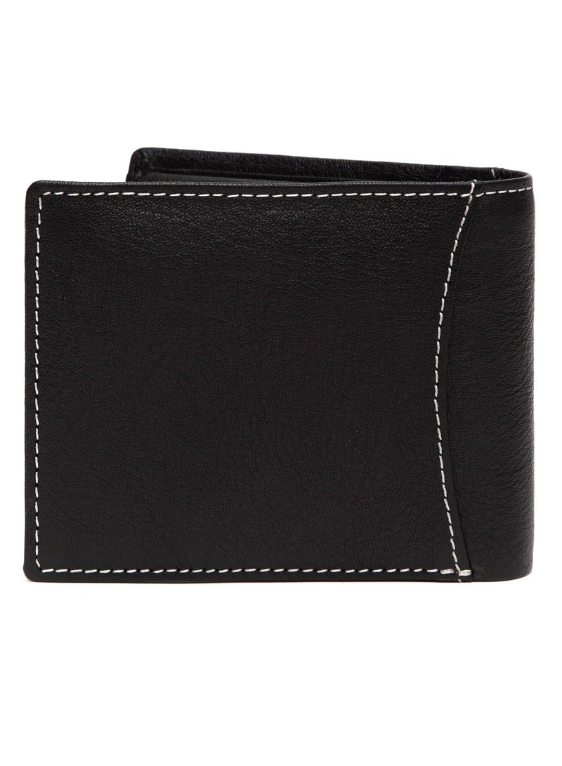 Black Leather Men's Wallet (WH1255)