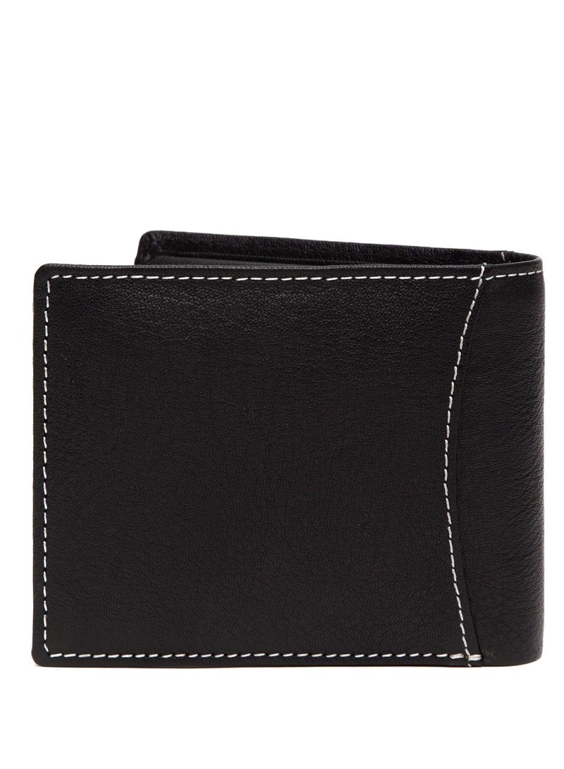 Black Leather Men's Wallet (WH1255)