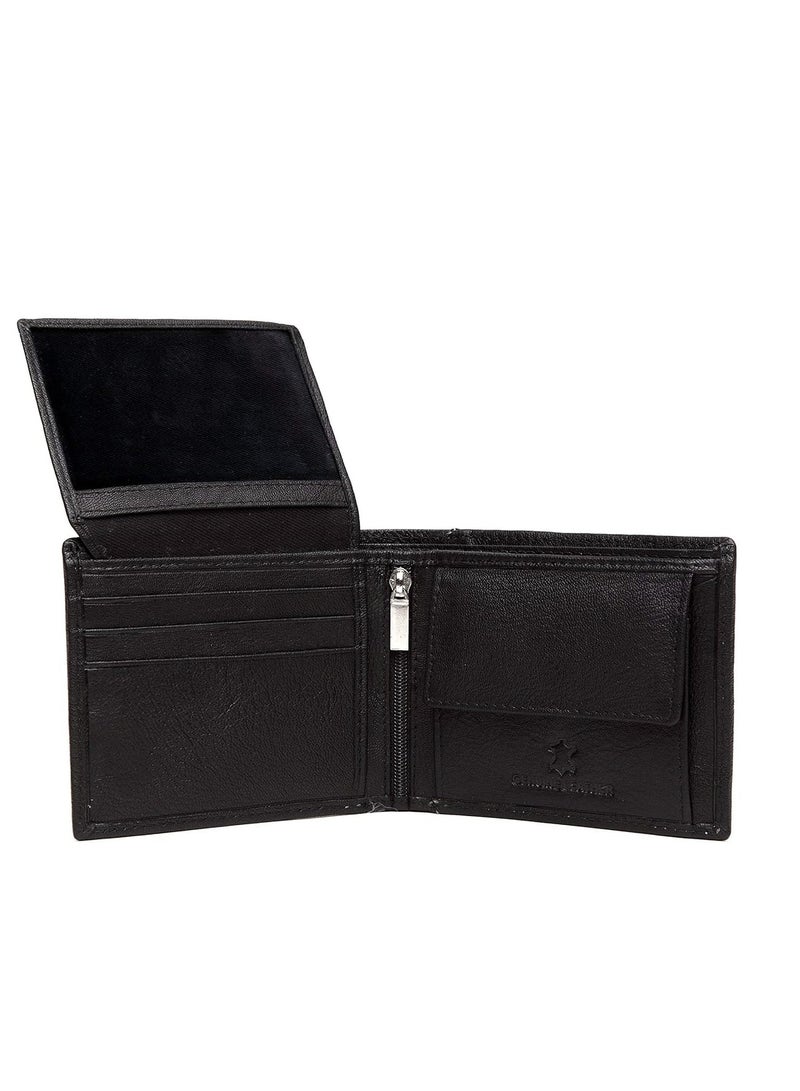 Black Leather Men's Wallet (WH1255)