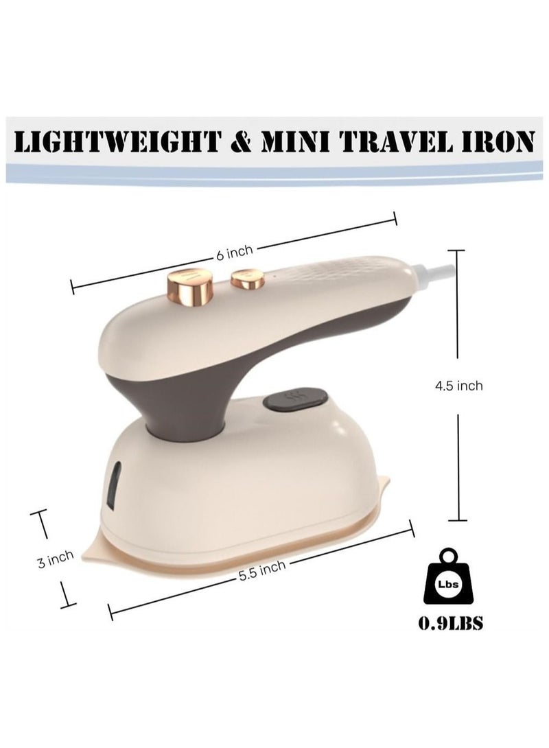 Professional Micro Steam Iron, Portable Travel 180° Rotating Mini Foldable Iron for Clothes Size, Handheld Steamer Home Dry & Wet Ironing