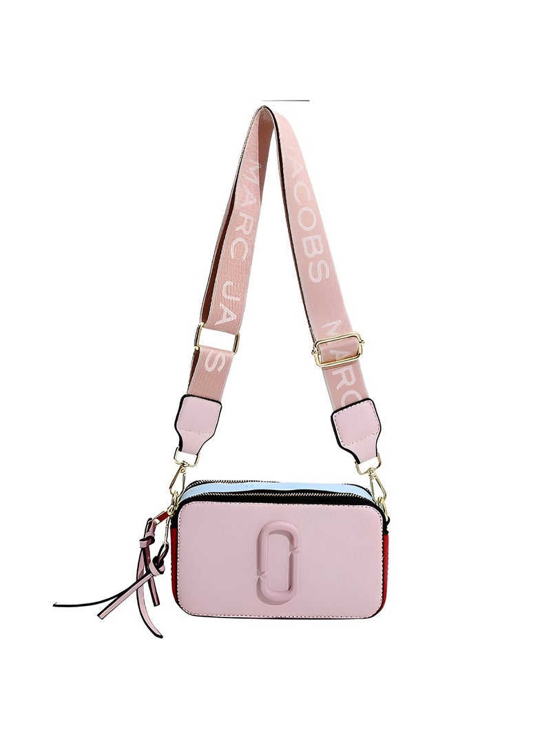 Women's Crossbody Bag Shoulder Bag with Adjustable Wide Strap Square Camera Crossbody Purse HandBag Simple Trendy Small Shoulder Bag