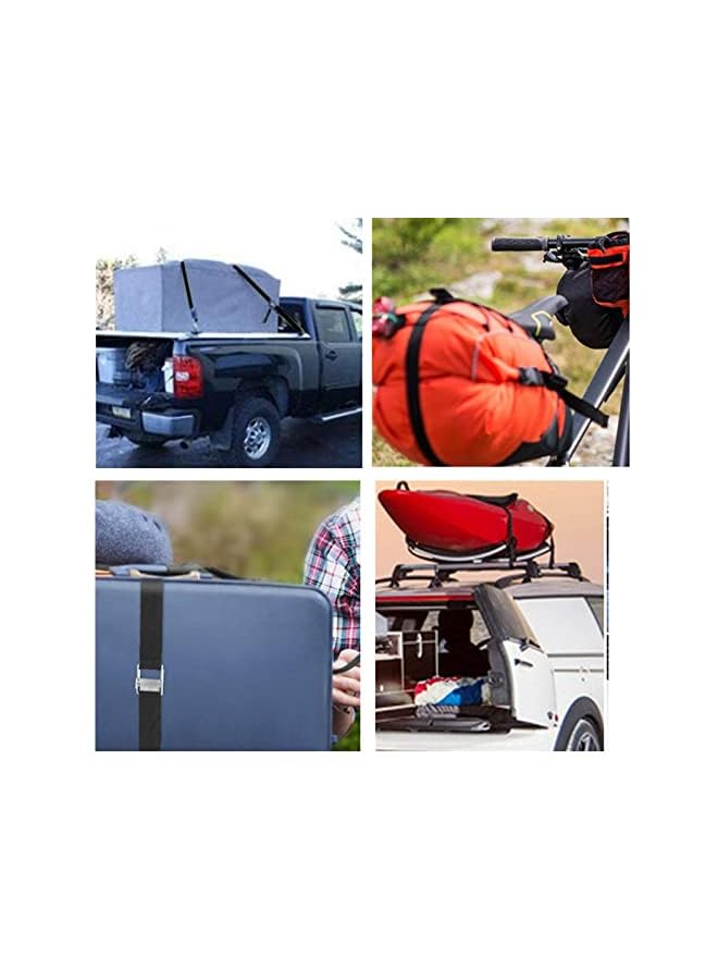 Down Straps Nylon Lashing Strap Car Roof Rack Straps for Cargo Lashing Heavy Duty Fastening Securing Straps with Zinc Alloy Buckles 6 Pack