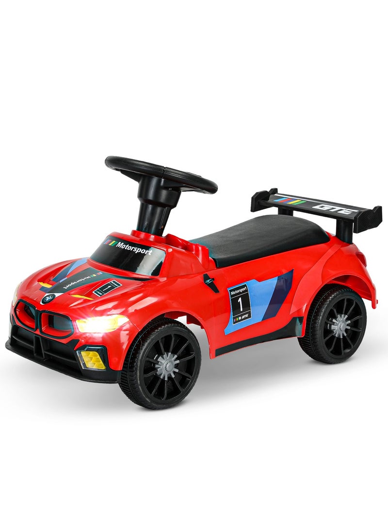 Baybee Drift Push Ride on Car for Kids, Push Ride On Toy Baby Car with Music, Light & Storage | Kids Car for Toddlers | Baby Push Car for Toddlers Kids to Drive 1 to 4 Years Boys Girls (Red)