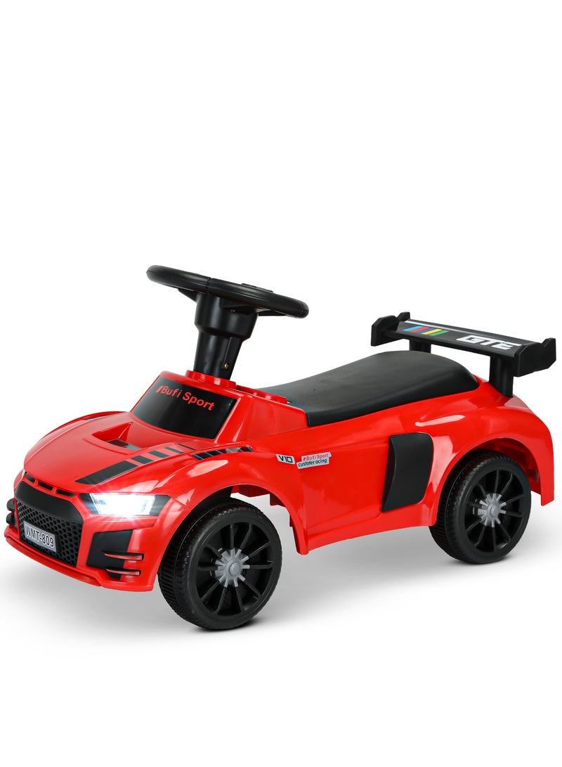 Baybee Buffi Push Ride on Car for Kids, Push Ride On Toy Baby Car with Music, Light & Storage | Kids Car for Toddlers | Baby Push Car for Toddlers Kids to Drive 1 to 4 Years Boys Girls (Red)