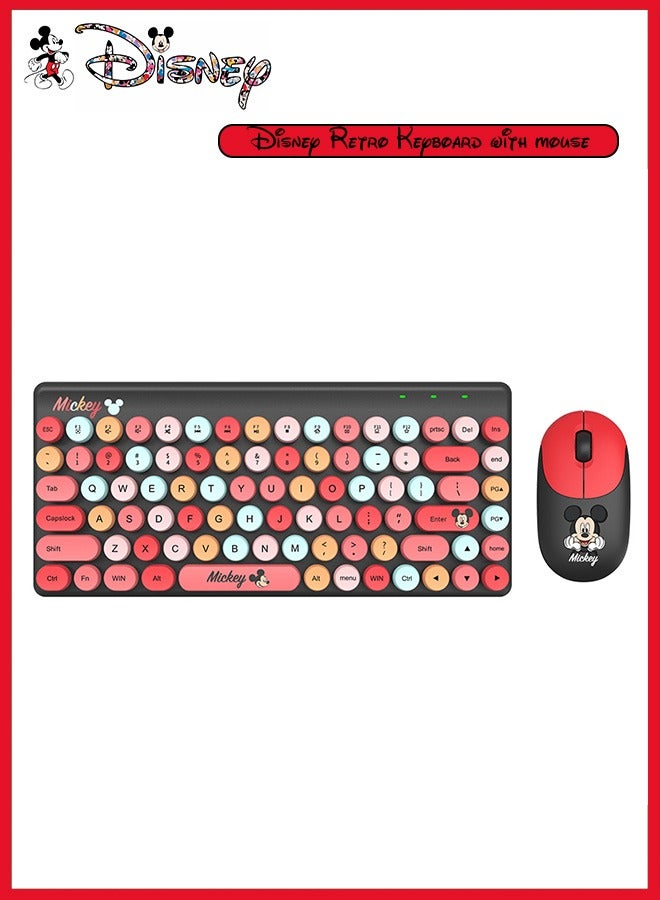 Disney Mickey Mouse Keyboard And Mouse Set Wireless Office Home Games Computer Keyboard And Mouse