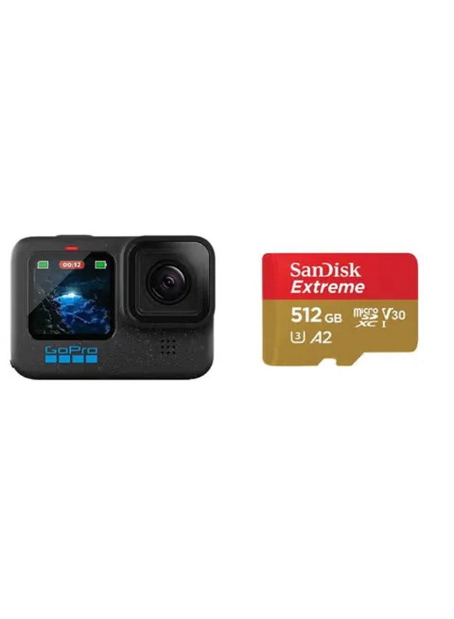 HERO12 Black Waterproof Action Camera With Extreme MicroSDXC UHS-I Card 512.0 GB