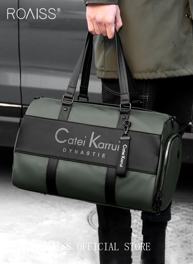 Large Capacity Portable Travel Duffle for Men and Unisex Multifunctional Business Shoulder Bag Gym Handbag with Side Shoe Pocket in Separation of Wet and Dry