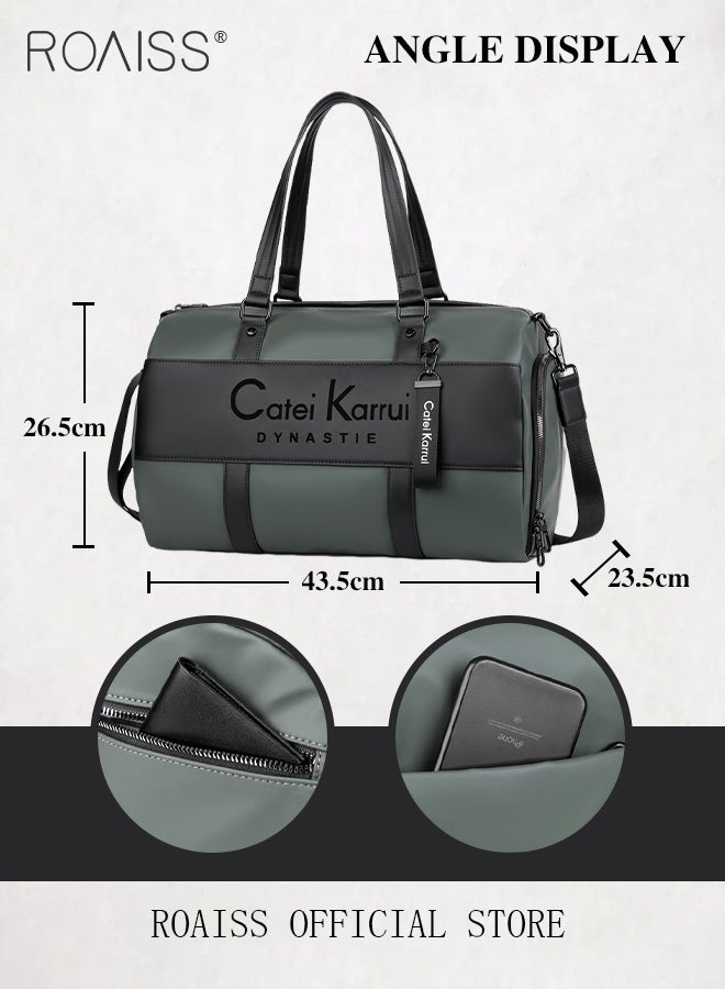 Large Capacity Portable Travel Duffle for Men and Unisex Multifunctional Business Shoulder Bag Gym Handbag with Side Shoe Pocket in Separation of Wet and Dry