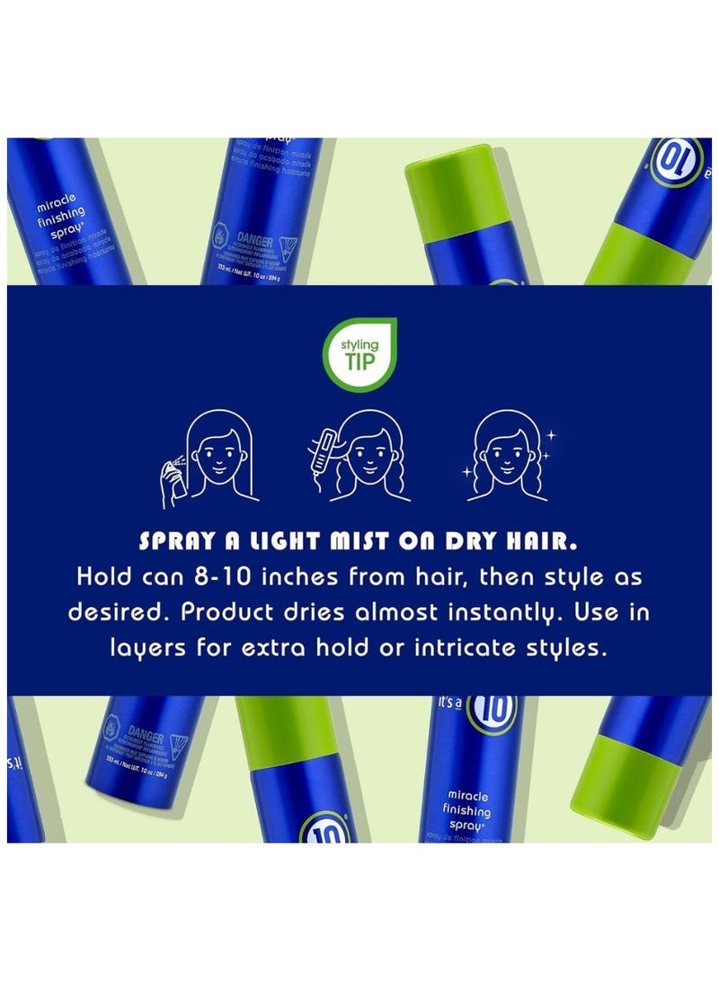 Miracle Finishing Spray, 10 hair spray, Workable hair hold, Color-treated hair, Weightless finish 10 Oz