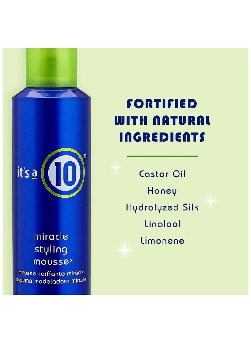 Haircare Miracle Styling Mousse, 9 fl. Oz, Volume and texture, Haircare styling aid, Define curls, Superior hold