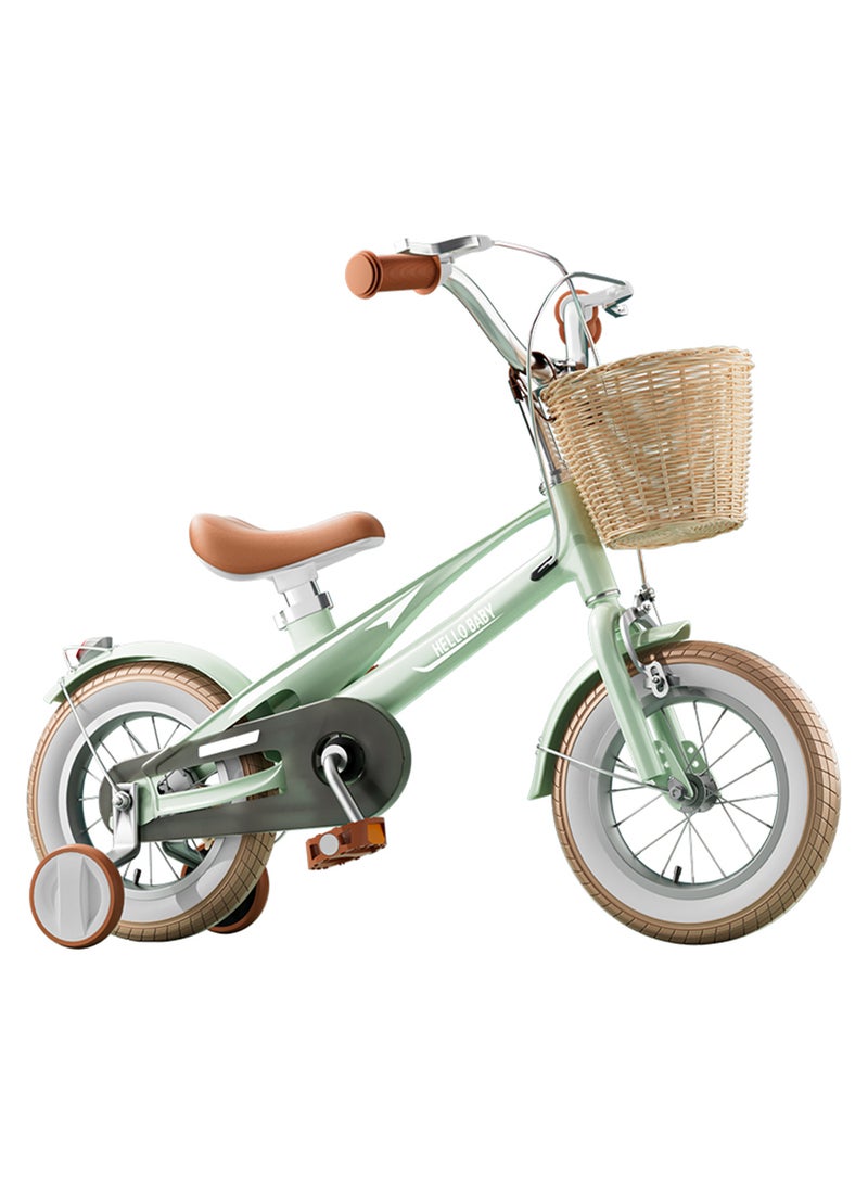 12 Inch Kids Bike High Carbon Steel Kids' Bike Children's Bicycle For 2-5 Years Old Girls And Boys With Training Wheels Wear-Resistant Tires Sensitive Handbrake Safe and Stable