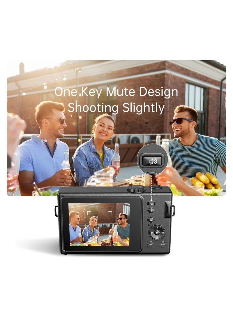 1080P Compact Digital Camera Video Camcorder 48MP 3.0 Inch TFT LCD Screen Auto Focus 16X Digital Zoom