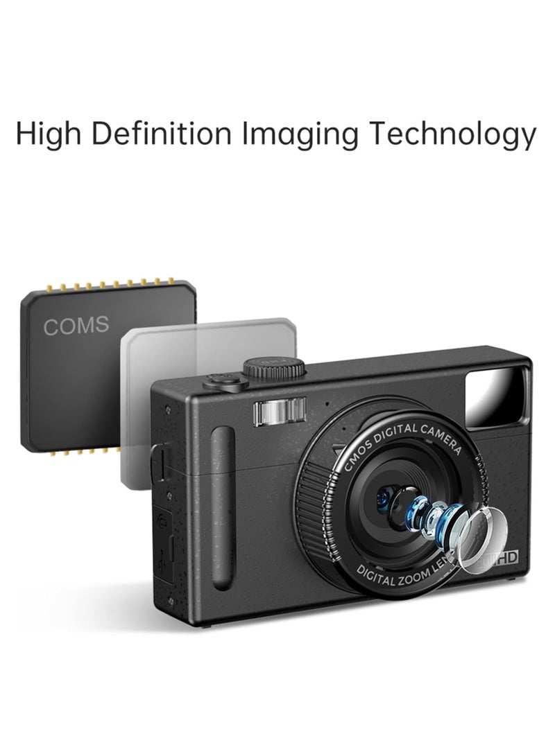 1080P Compact Digital Camera Video Camcorder 48MP 3.0 Inch TFT LCD Screen Auto Focus 16X Digital Zoom