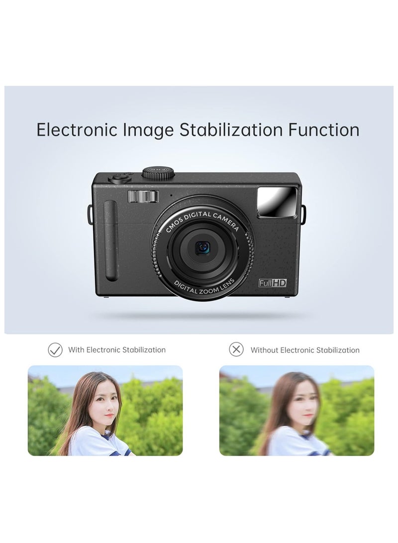 1080P Compact Digital Camera Video Camcorder 48MP 3.0 Inch TFT LCD Screen Auto Focus 16X Digital Zoom