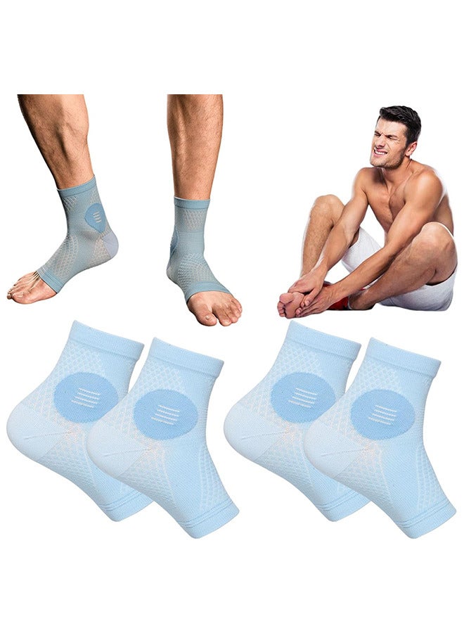 2Pairs Neuropathy Socks For Men And Women, Soothe Relief Socks For Neuropathy Pain Women, Plantar Fasciitis Socks, Anti Fatigue Compression Foot Sleeve Support Brace Sock (XL, Blue)