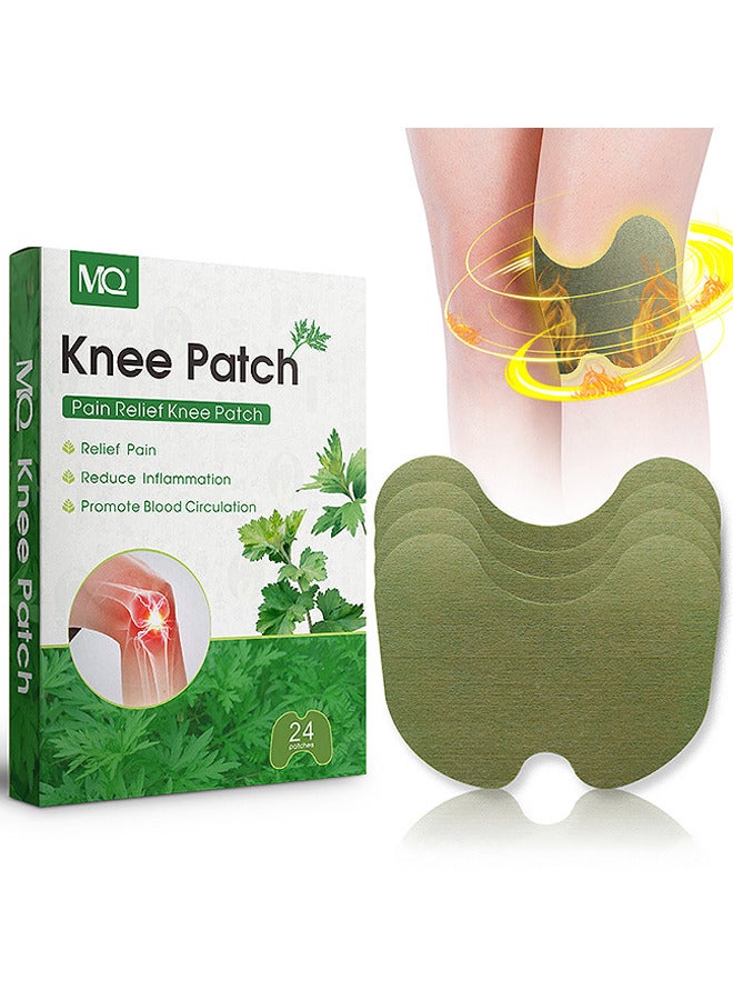 24 Count Knee Patches, Heat Patches For Knee, Knee Relief Patches, Warming Herbal Patches Long-Lasting Relief For Knee, Back, Neck, Shoulder, Waist