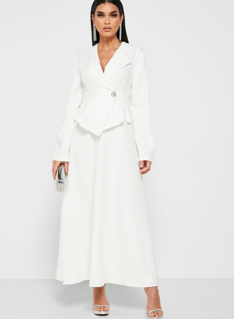 Blazer Style Maxi Dress