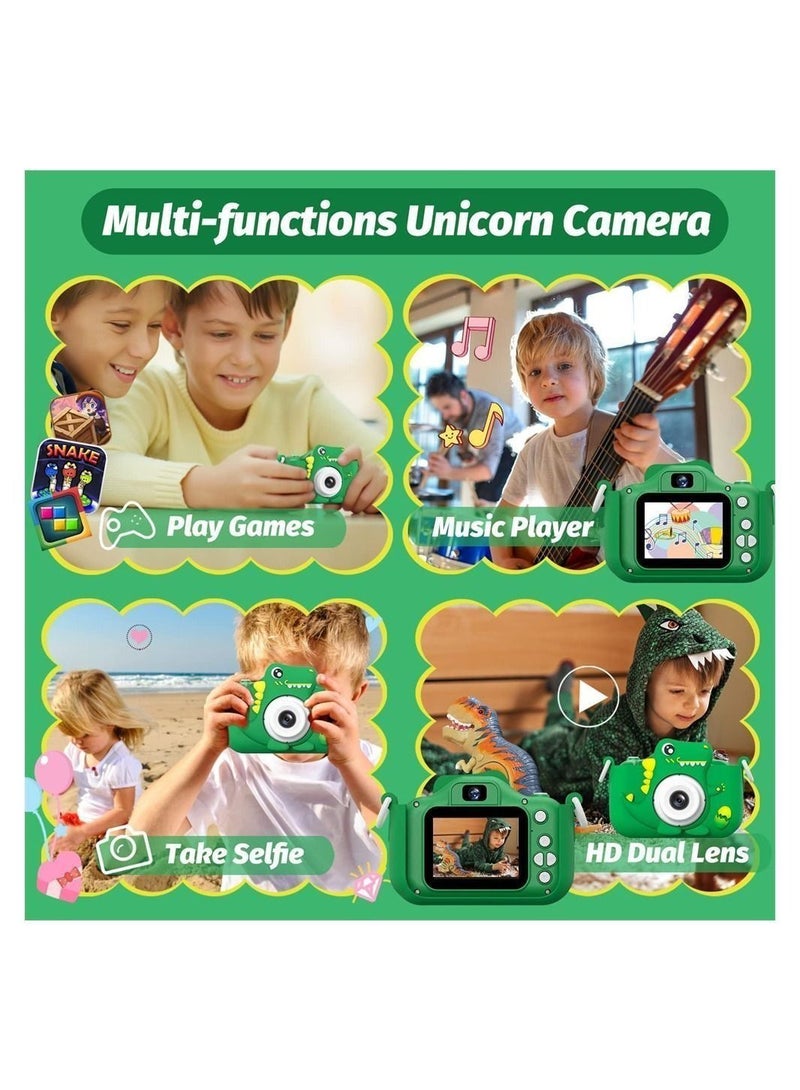 Camera for Kids Kids Digital Camera 1080P HD Video with 32GB SD Card/2 Inch IPS Screen Selfie Birthday Toy Gifts