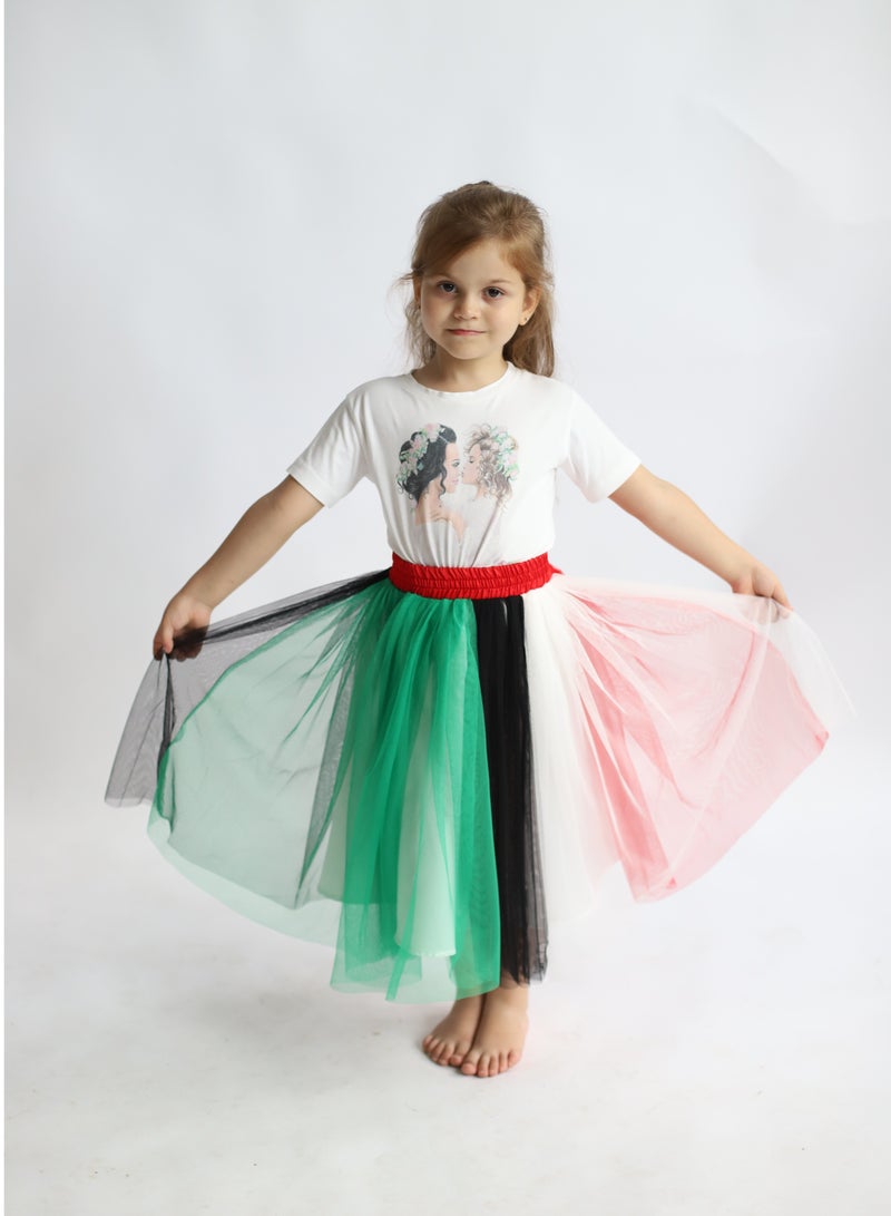D' Daniela  Girls UAE Flag National Day Skirt