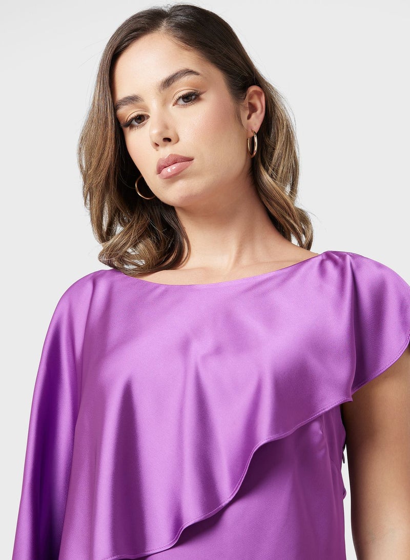 Satin Drape Dress