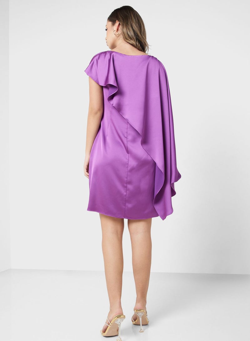 Satin Drape Dress