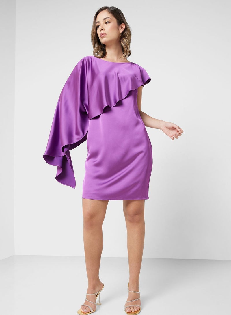 Satin Drape Dress