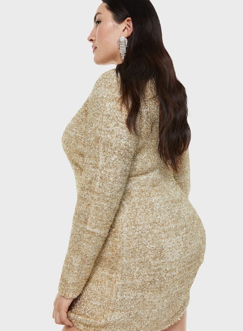 Metallic Knit Dress
