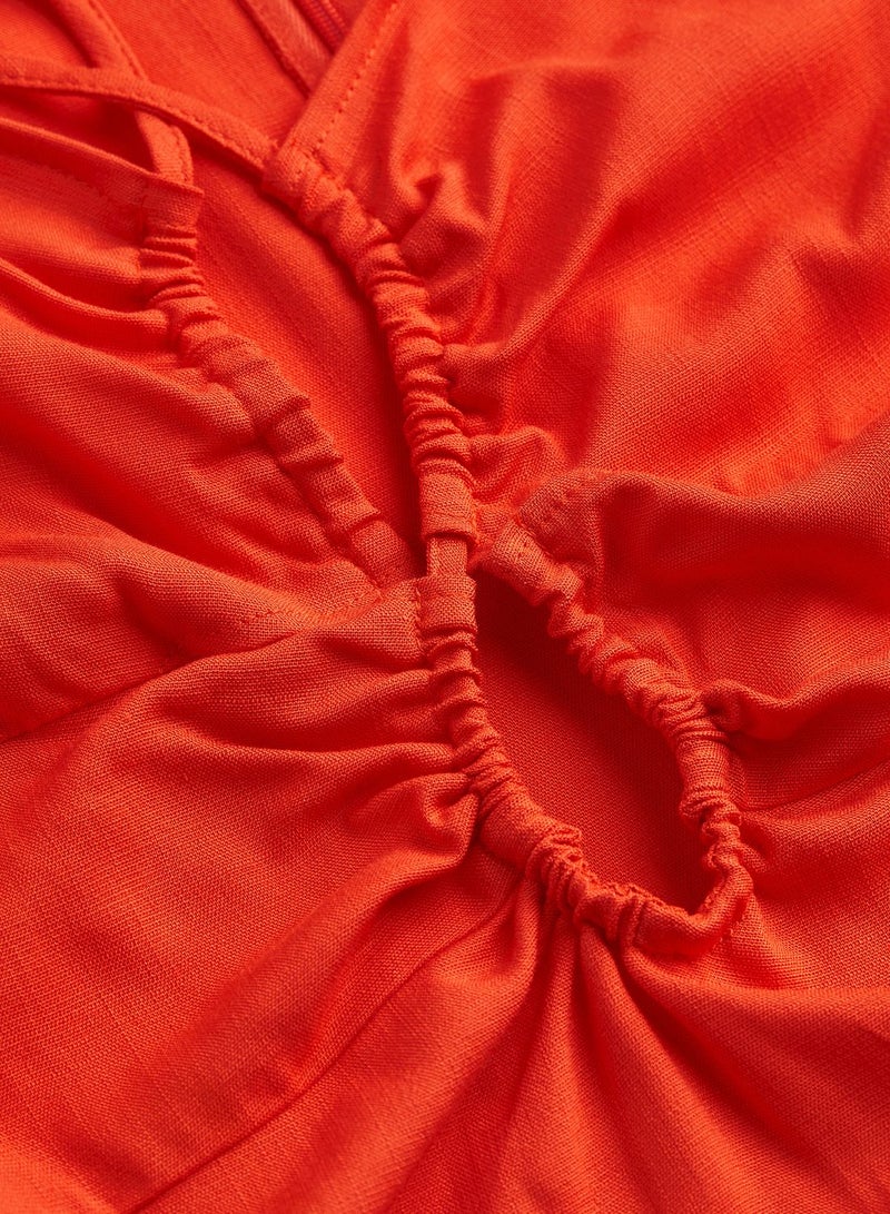 Ruched Long Sleeve Dress