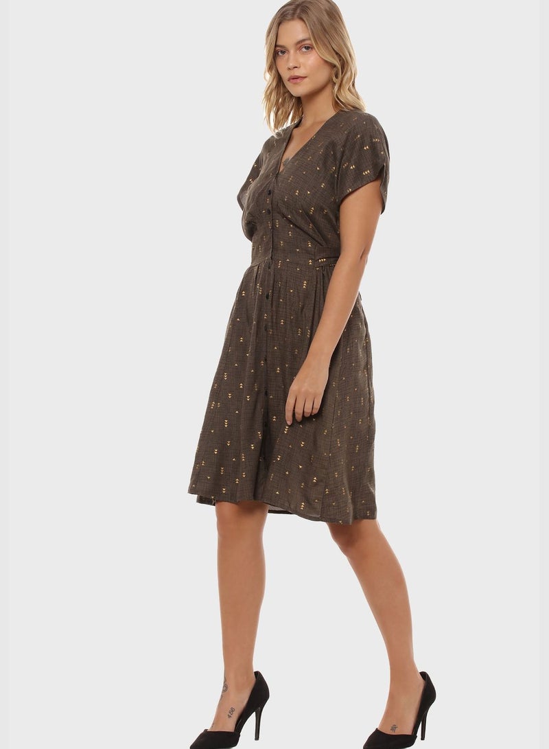 Printed Mini Dress