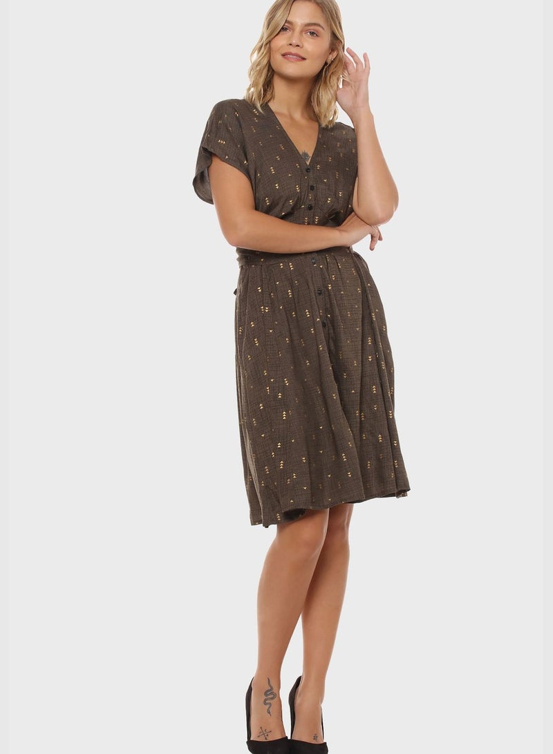 Printed Mini Dress