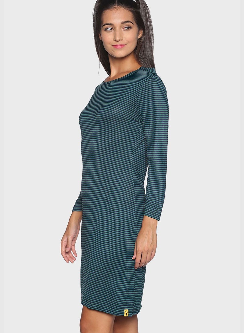 Boat Neck Bodycon Dress