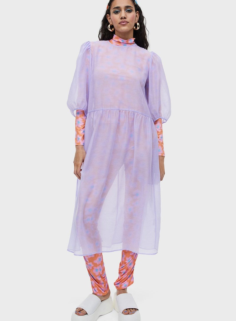 Lavender Chiffon Dress