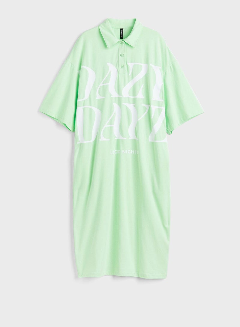 Oversized Graphic Dress