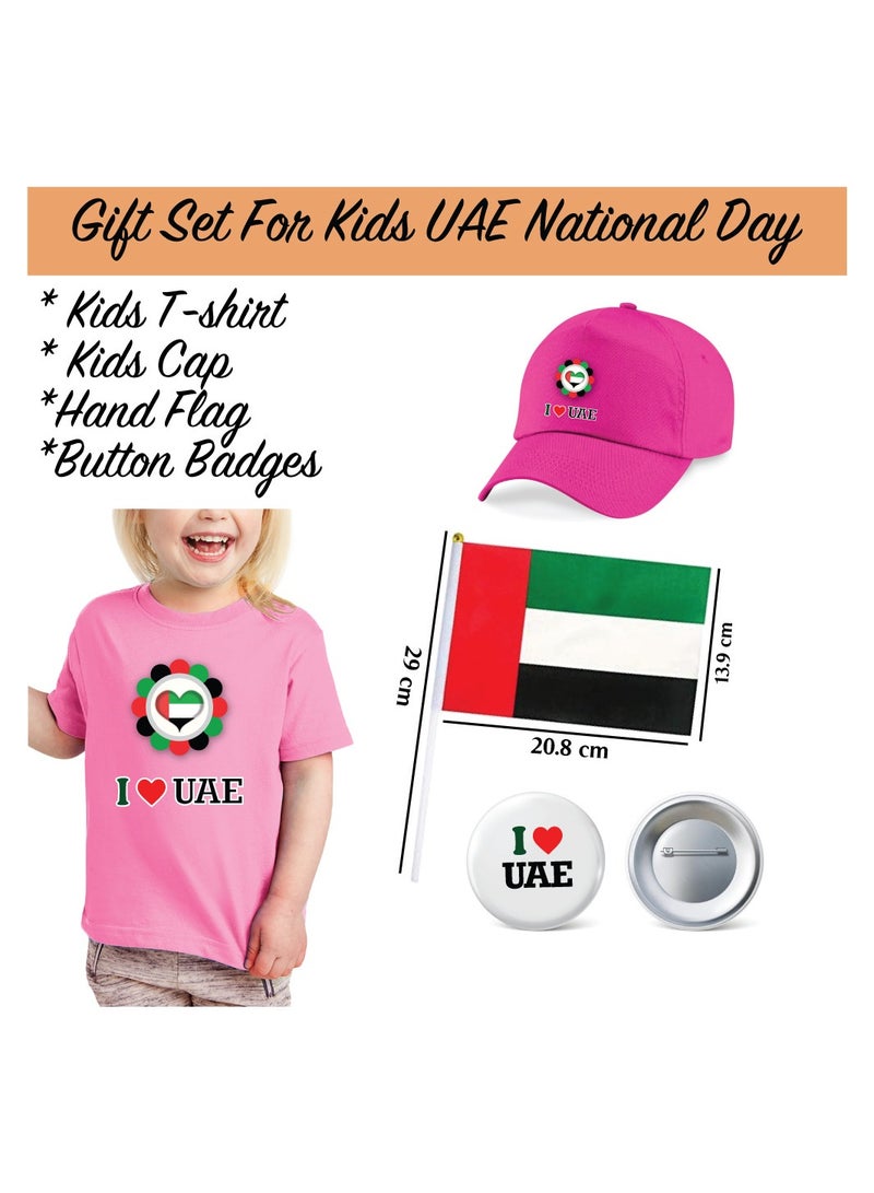 Kids Girls UAE Tshirt With Combo Set