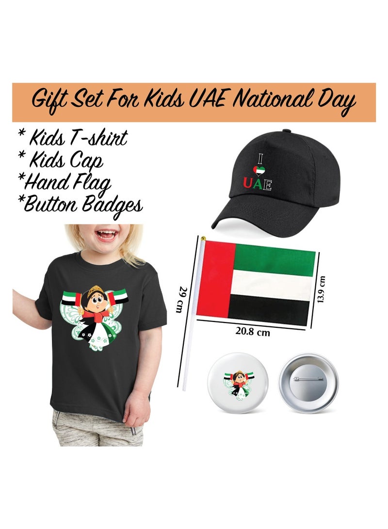 Kids Girls UAE Tshirt With Combo Set
