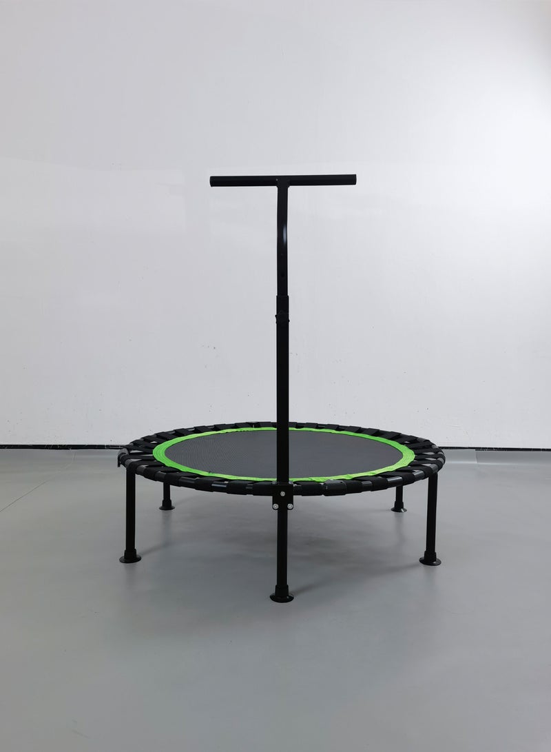 40 inch Silent Kids Indoor Trampoline Mini Trampoline with Adjustable Handle Bar Fitness Trampoline Bungee Rebounder Jumping