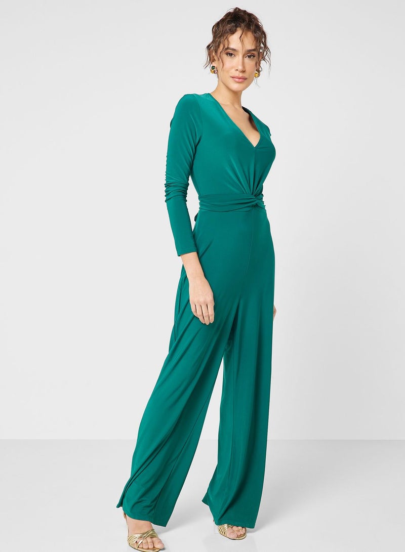 V-Neck Jumpsuit