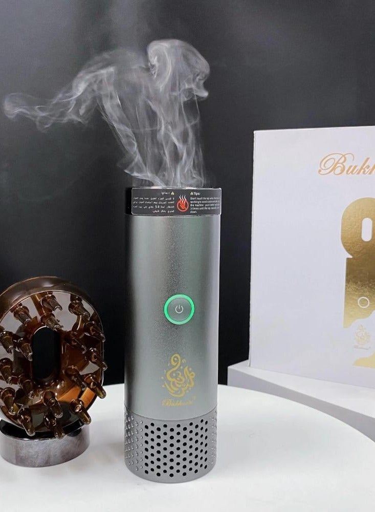 2 In 1 Hair Incense Bukhoor Burner Electronic Bukhoor Burner Arabic Incense Arabic Mubkhar Wooden Incense burner Dual