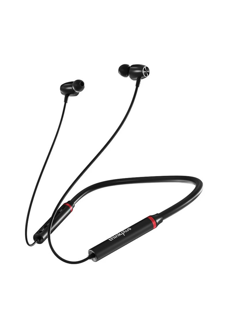 HE05x Wireless Bluetooth 5.0 In-Ear Neckband Earphones With Mic Black