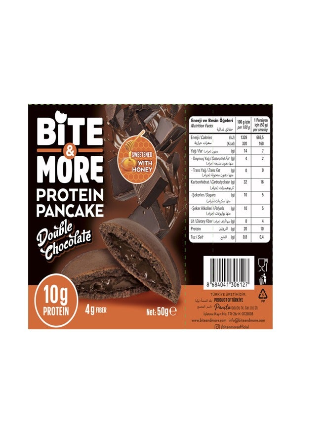 Bite & More Protein Pancake Double Chocolate Box Of 12